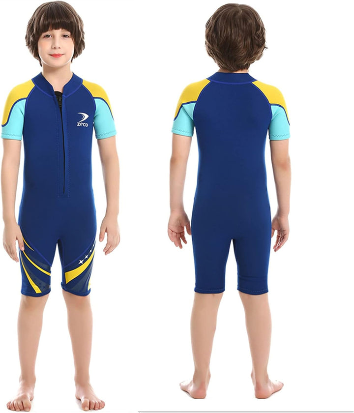 ZCCO Neoprenanzug Kinder, Kids Neoprenanzug 2.5mm Neopren Thermal Badeanzug, Neopren Front Zipper Ta