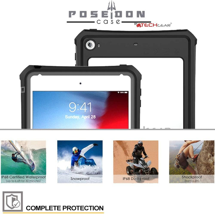TECHGEAR wasserdichte Hülle für iPad Mini 2019 [5. Gen] iPad Mini 4 (Poseidon Case) Schlanke Robuste