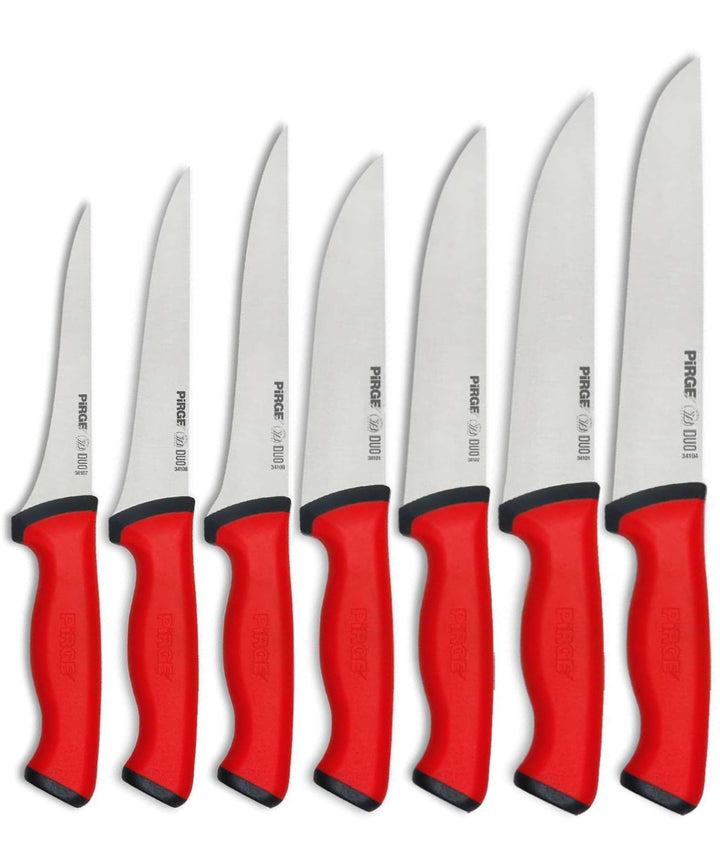 Pirge Duo Metzgermesser Mega Set 7 TLG Schlachtermesser Rutschfester Griff - Fleischermesser - Stech