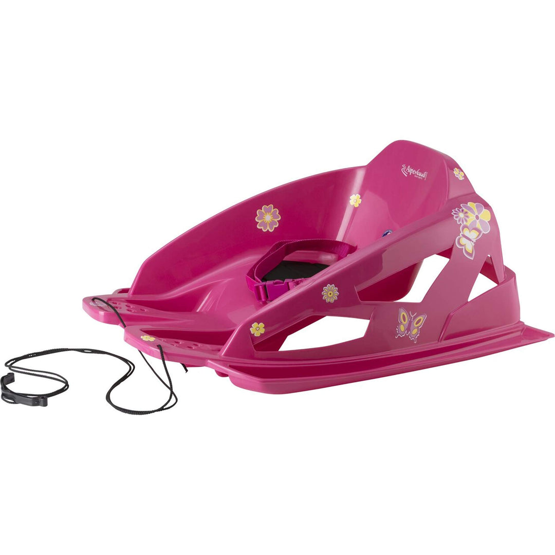 AlpenGaudi Kinder Rodel Schlitten, Rosa, Einheitsgrösse EU