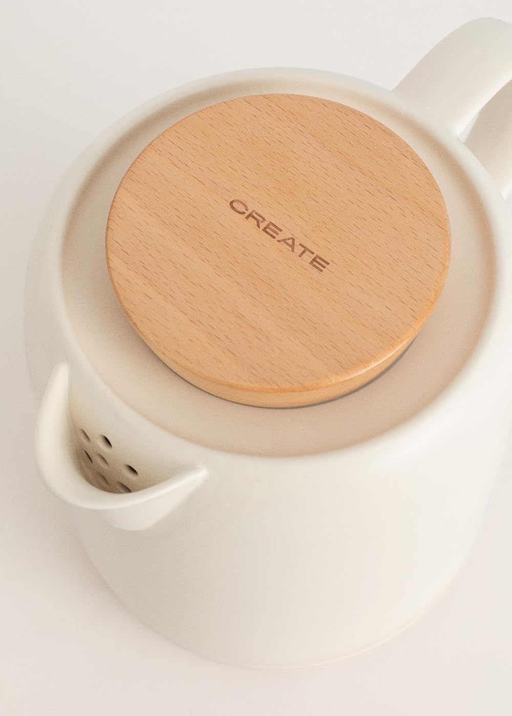 CREATE/KETTLE CERAMIC/Keramischer Wasserkocher Cremeweiss/Keramikgehäuse, Aufheizen in 5 Minuten, 1L