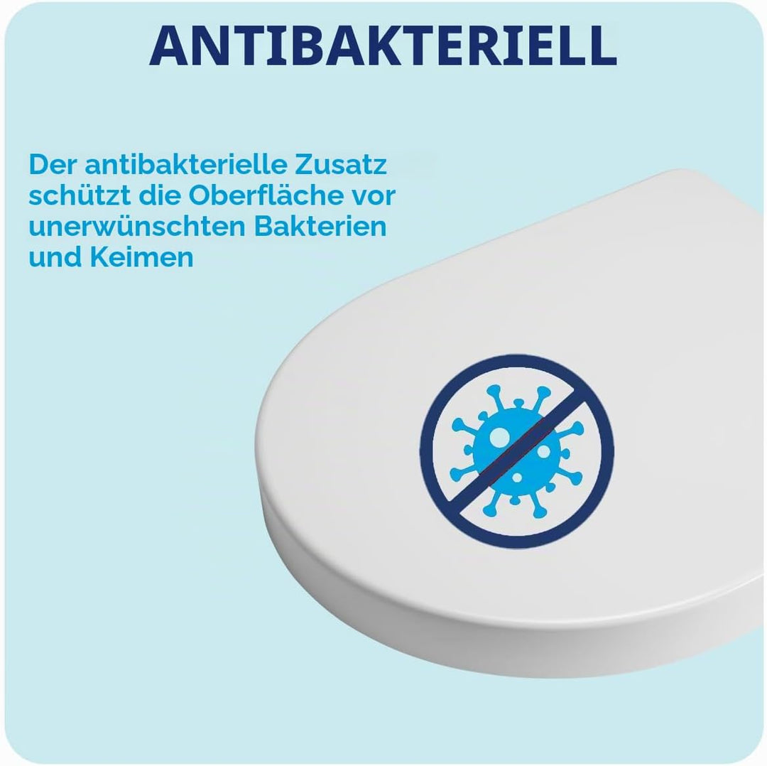 Croydex WL601522H Flexi-Fix Eyre D-förmiger WC-Sitz, passt nicht, rutscht nicht, langsam schliesst,