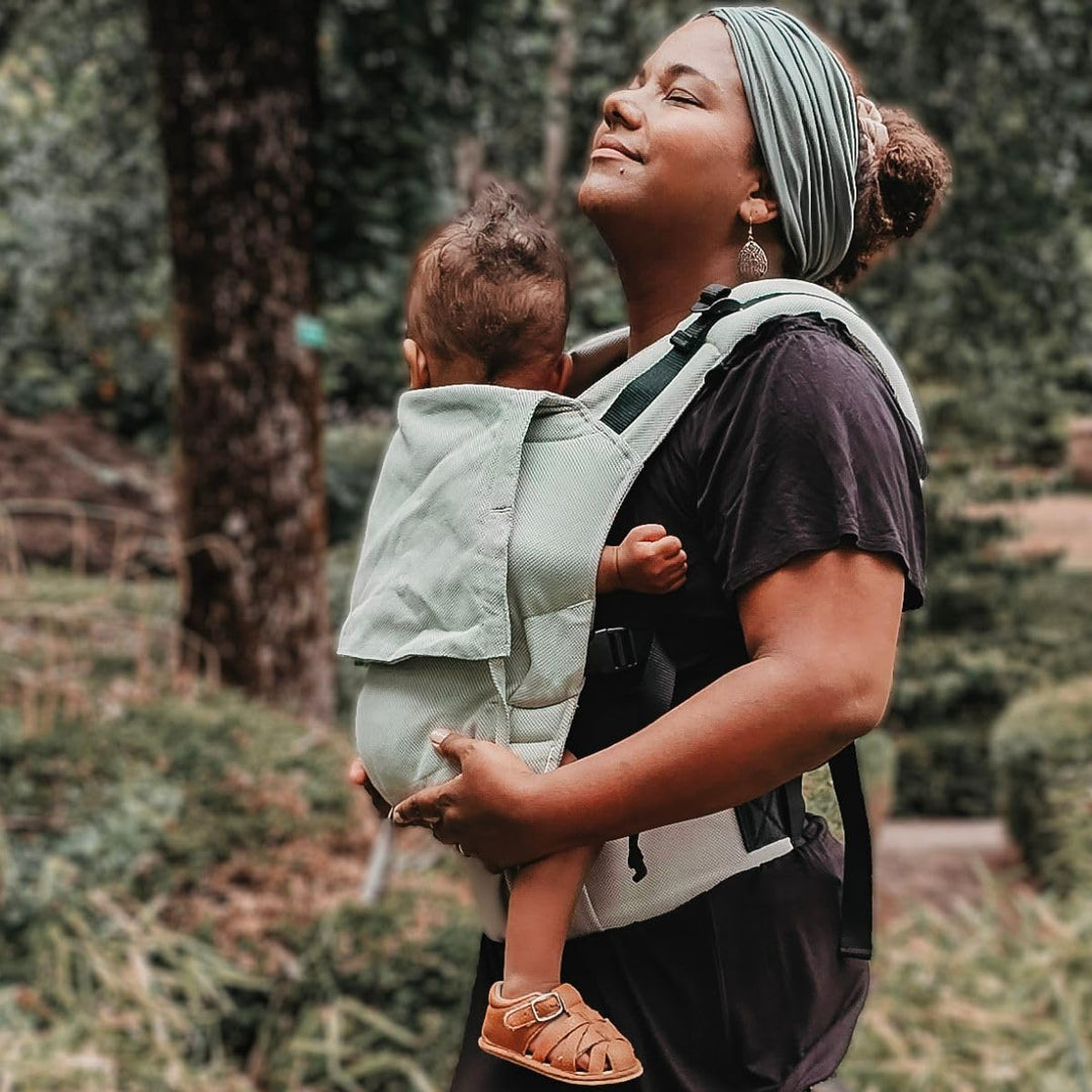 Hoppediz Buckle - 4-in-1 Babytrage für Neugeborene ab Geburt - Fullbuckle Tragehilfe mit 2 Schnallen