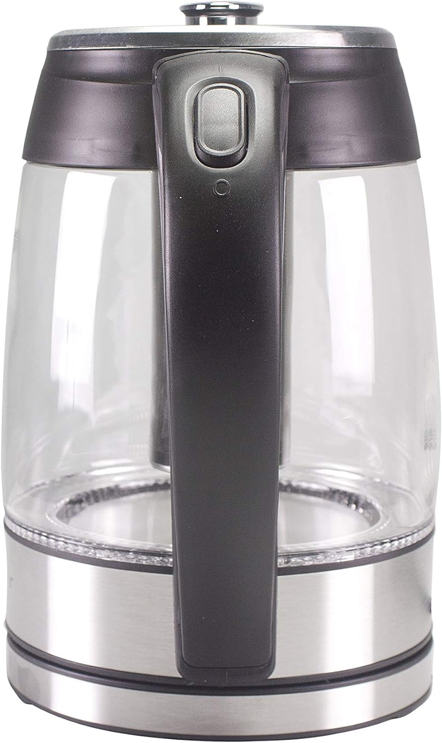 Beper BB.103 Elektrischer Wasserkocher, Schwarz/Glas 1,8L, 1,8L