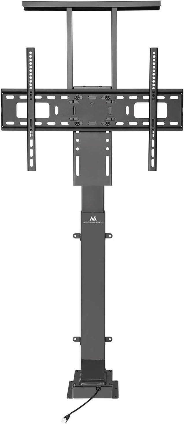 Maclean Elektrisch höhenverstellbare TV-Halterung zum Einbau für 37–65" Fernseher, Lift mit Fernbedi