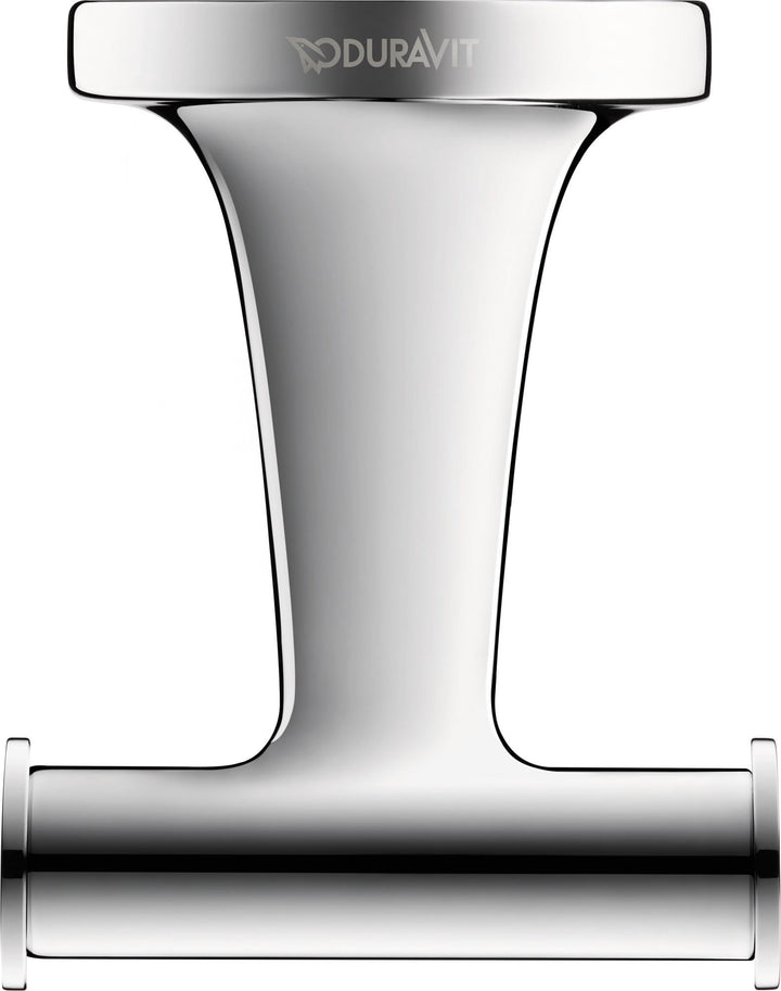 Duravit Handtuchhaken doppelt Starck T, Wandmontage, Chrom für 2 Handtücher Chrom, für 2 Handtücher