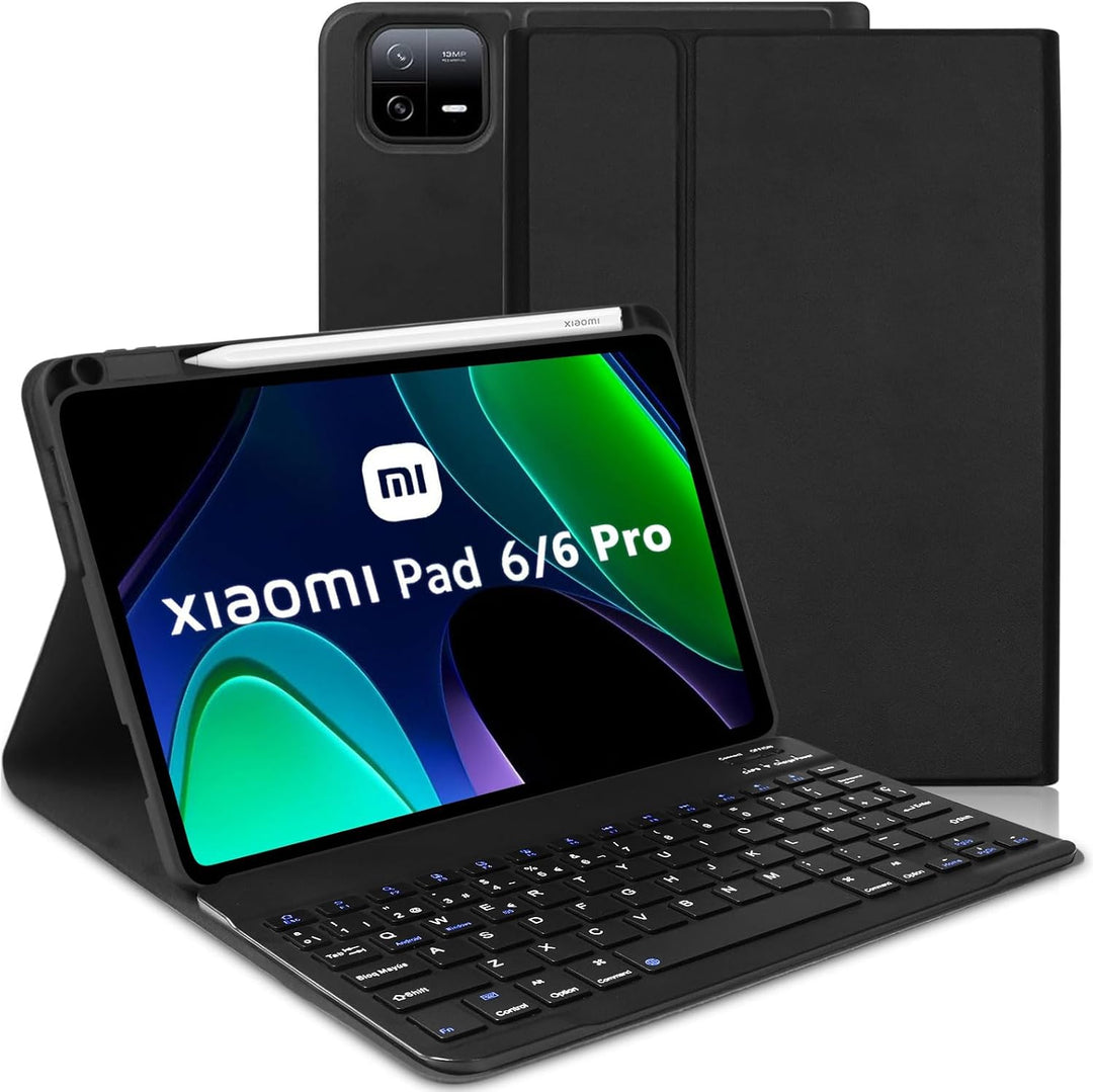 AGARELE Tastatur Hülle für Xiaomi Pad 6 11 Zoll 2023 [QWERTZ Deutsch Tastatur], Slim Schutzhülle Tas