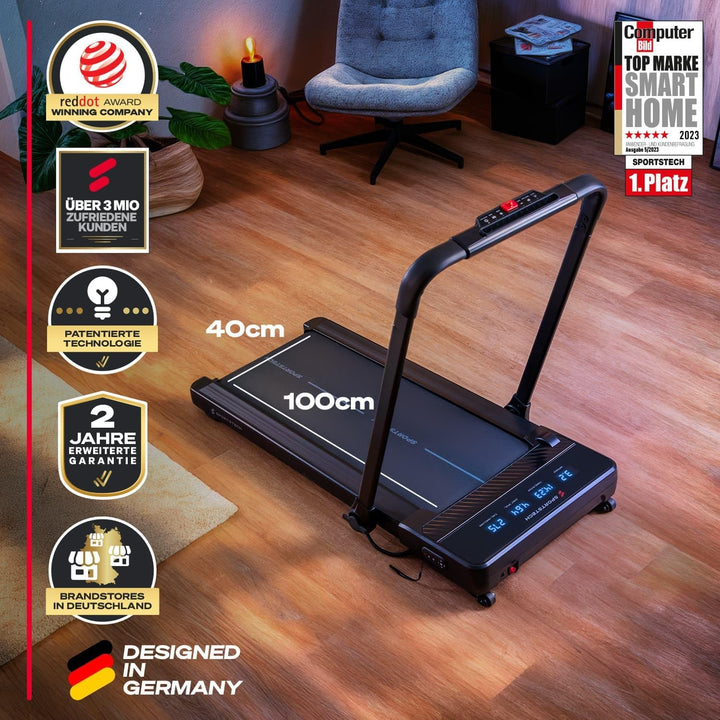 Sportstech Walking Pad mit automatischer Steigung, Laufband für Zuhause, Büro & Schreibtisch, klappb