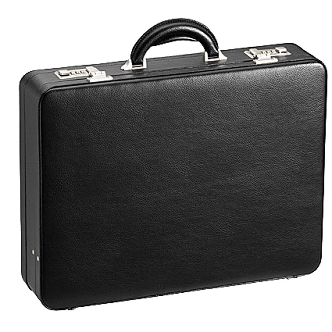 Bowatex Pilotenkoffer 46 cm Aktenkoffer 15 LI Plus Erweiterbar Schwarz D & N