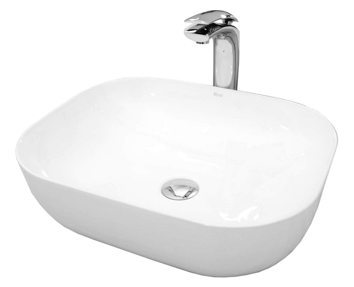 VBChome Waschbecken 50 x 40 Aufsatzwaschbecken aus Keramik Oval Waschtisch Handwaschbecken Aufsatzwa