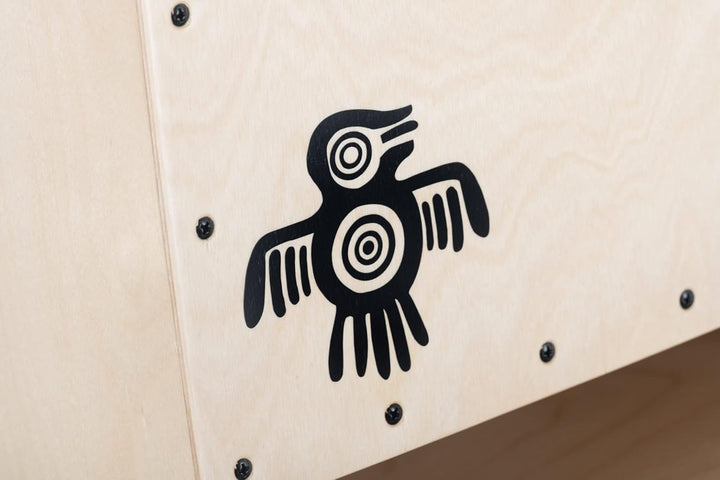 XDrum Bass Cajon Peruana Birch (3 mm Schlagplatte, wuchtiger Bass, heller Snare-Sound, Bassreflex-Ko