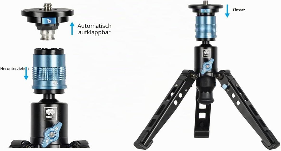SIRUI P-36 Kit, Aluminium Stativsockel und Adapter, Einbeinstativsockel mit Schnellverschluss, passe
