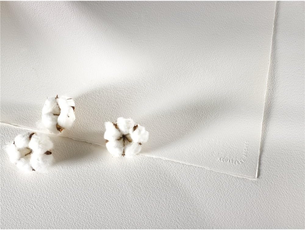 Arches 1795078 Aquarellpapier im Block (23 x 31 cm, 4-seitig geleimt, 185g/m² Grobkorn) 20 Blatt nat