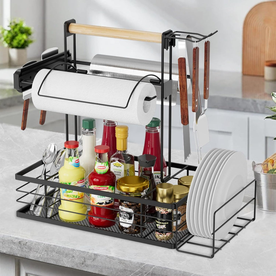 Grill-Caddy mit Papierhandtuchhalter