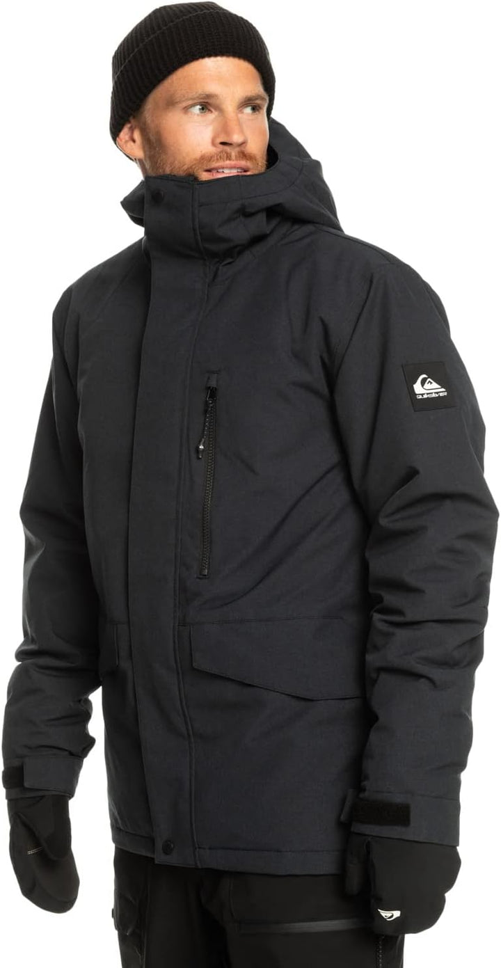 Quiksilver Herren Mission Solid Jk Schneejacke, TRUE BLACK