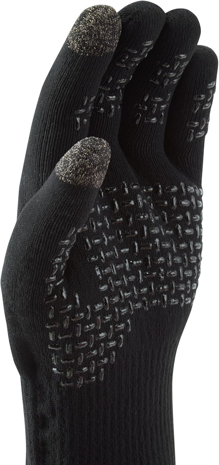 SEALSKINZ Unisex Allwetter Ultra Grip-Strickhandschuh S Schwarz, S Schwarz