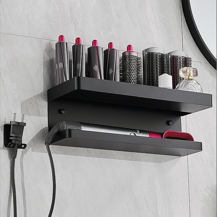 Wandhalterung Curling Halter Organizer Stand Lagerregal für Dyson Airwrap, Edelstahl ohne Stanzen Au