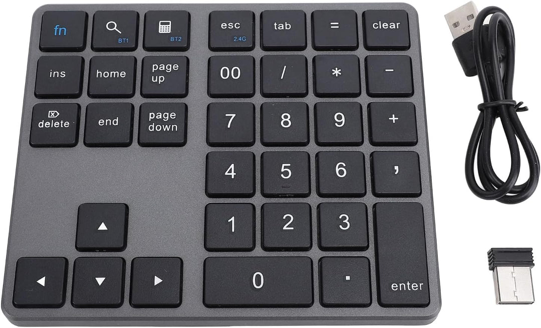 Annadue Bluetooth Nummernblock, Ultradünner, Ergonomischer, Tragbarer, Kabelloser Nummernblock, 35 T
