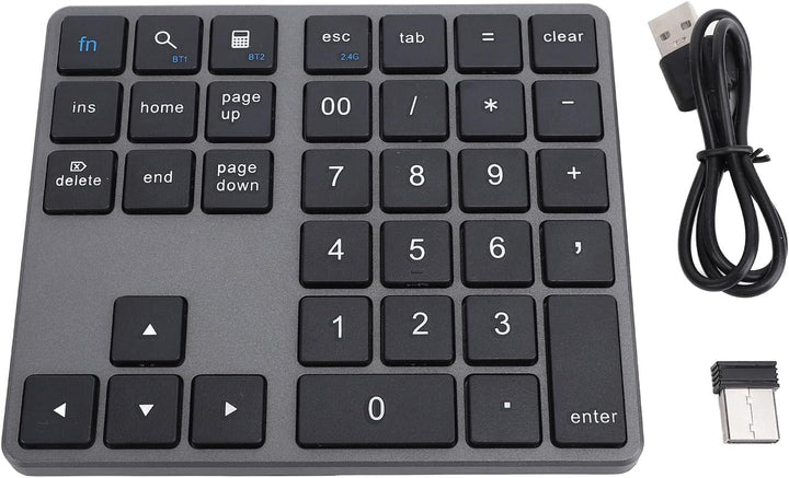Annadue Bluetooth Nummernblock, Ultradünner, Ergonomischer, Tragbarer, Kabelloser Nummernblock, 35 T