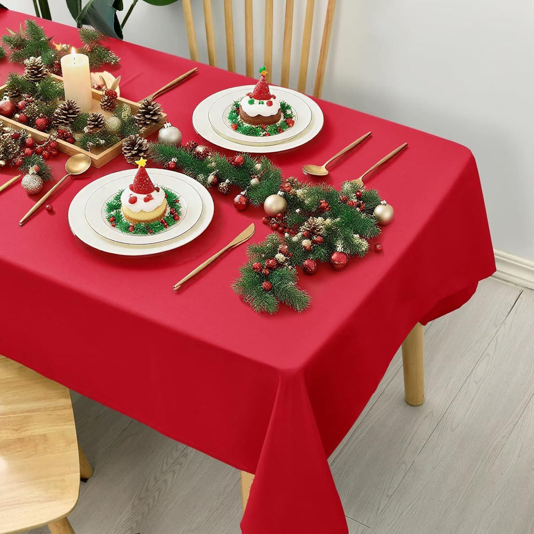 Hiasan Glatt Tischdecke Weihnachten Fleckenabweisend Tischtuch mit Lotuseffekt Leicht Wasserabweisen