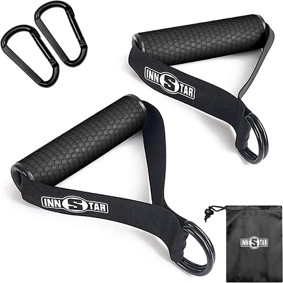 INNSTAR Einhandgriff Kabelzug Griffe für Widerstandsbänder, Ideal für Home Gym Seilzug Fitness Kraft