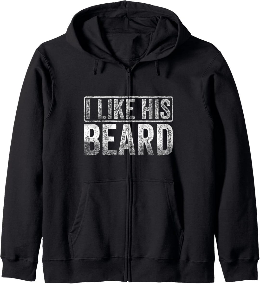I Like His Beard Funny Matching Couple Boyfriend Girlfriend Kapuzenjacke