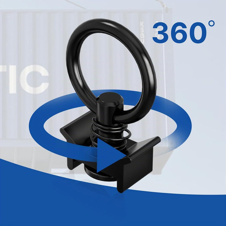 Airlineschiene Fitting Ring (8 Stück) | Zurröse 900 daN (900 kg) Tragkraft | Einfachendbeschlag für