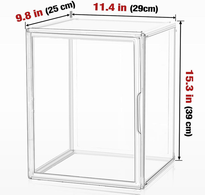 Stapelbare hohe Stiefel Schuh Aufbewahrung Boxen, Acryl Display Case Transparent Plastik Stapelbare