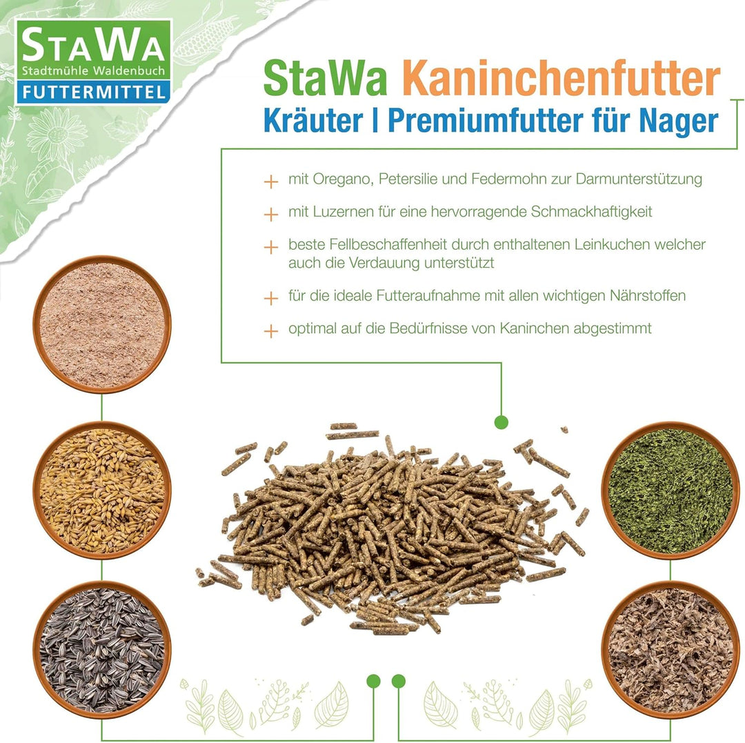 StaWa Kaninchenfutter Kräuter 25 kg, 25 kg