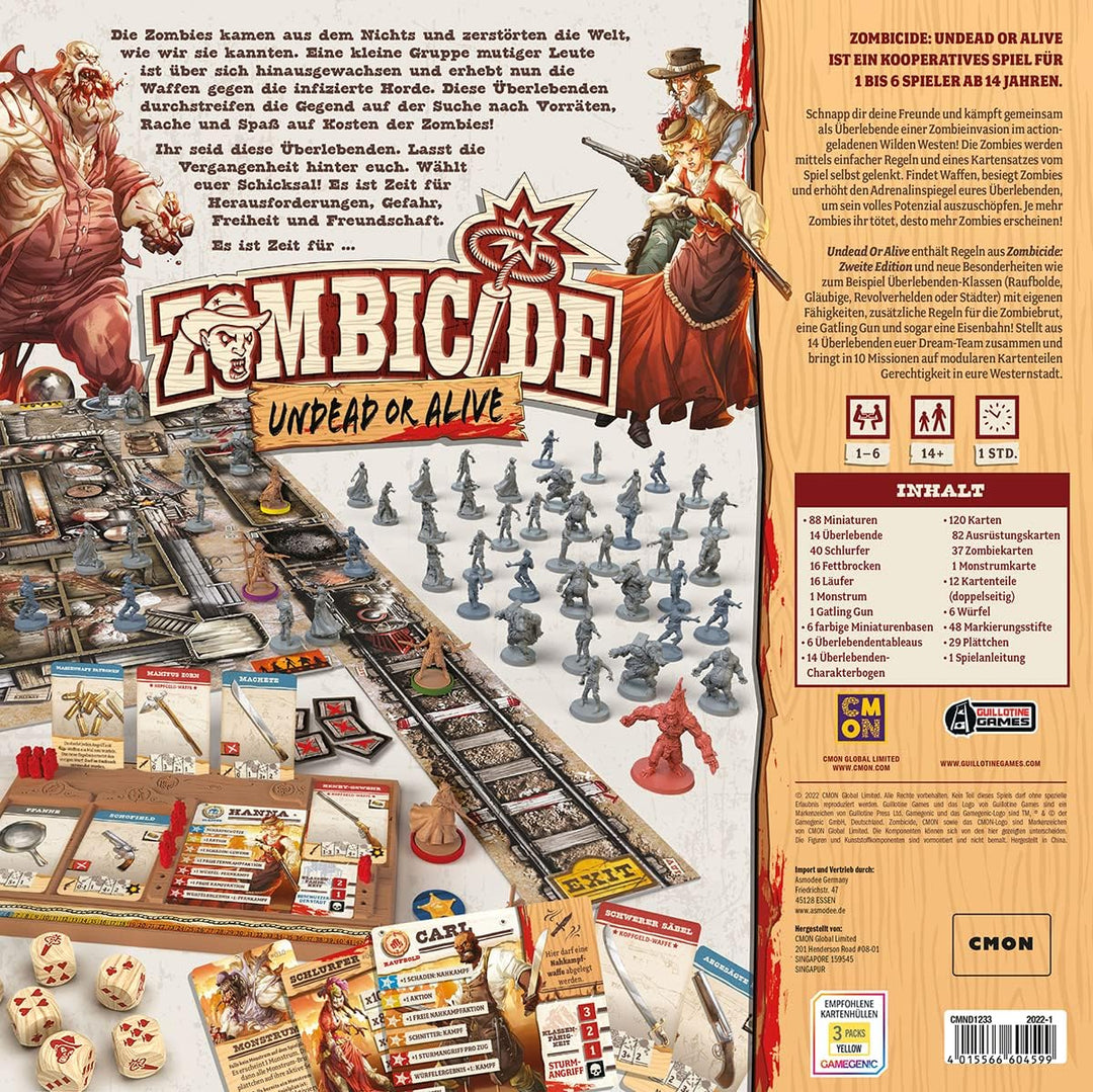 CMON | Zombicide: Undead or Alive | Grundspiel | Kennerspiel | Dungeon Crawler | 1-6 Spieler | Ab 14