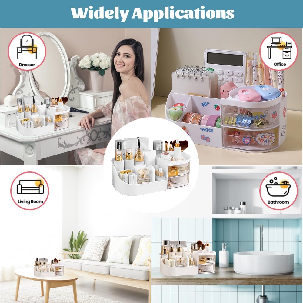 Make Up Organizer Kosmetik Aufbewahrungsbox mit Schubladen Schminktisch Organizer Schminkbox Beauty