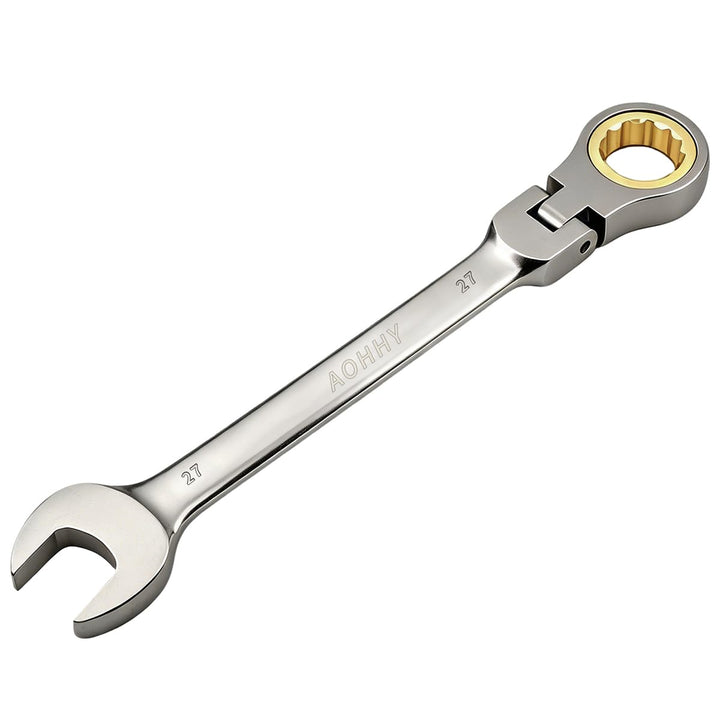 Professionell Maul-Ringratschenschlüssel 27mm Chrom Vanadium Stahl Geschmiedet Ratschen Ringmaulschl