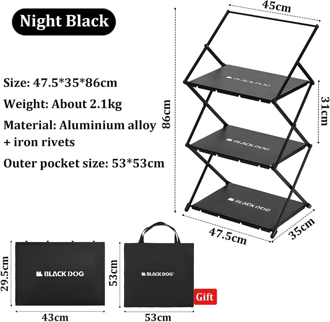 Blackdog IGT Multifunktions-Aufbewahrung, 3 Ablagen, 2,1 kg Ultraleicht