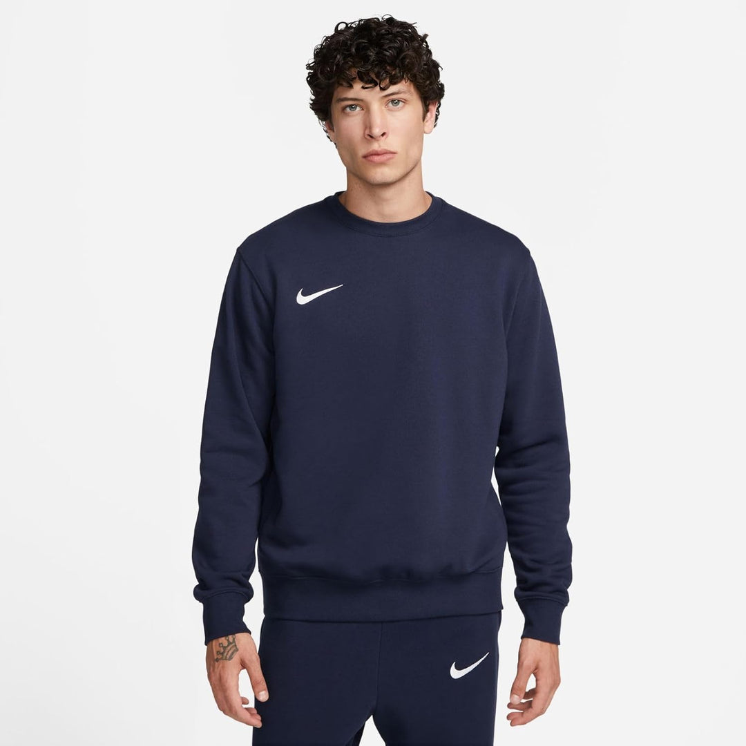 Nike Herren M Nk FLC Park20 Crew Sweatshirt (1er Pack) S Obsidian/White, S Obsidian/White