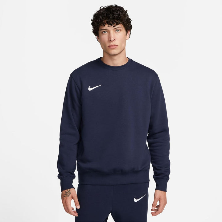 Nike Herren M Nk FLC Park20 Crew Sweatshirt (1er Pack) S Obsidian/White, S Obsidian/White