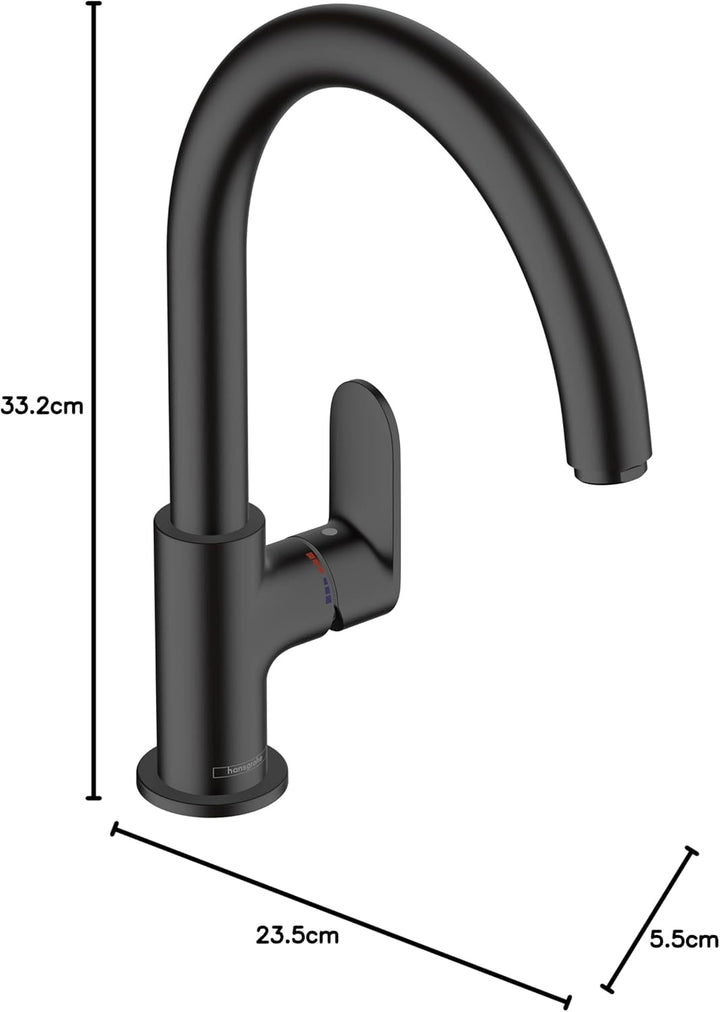 hansgrohe Küchenarmatur Vernis Blend M35, Wasserhahn Küche mit Auslauf Höhe 260 mm, 1 Strahlart, Mat