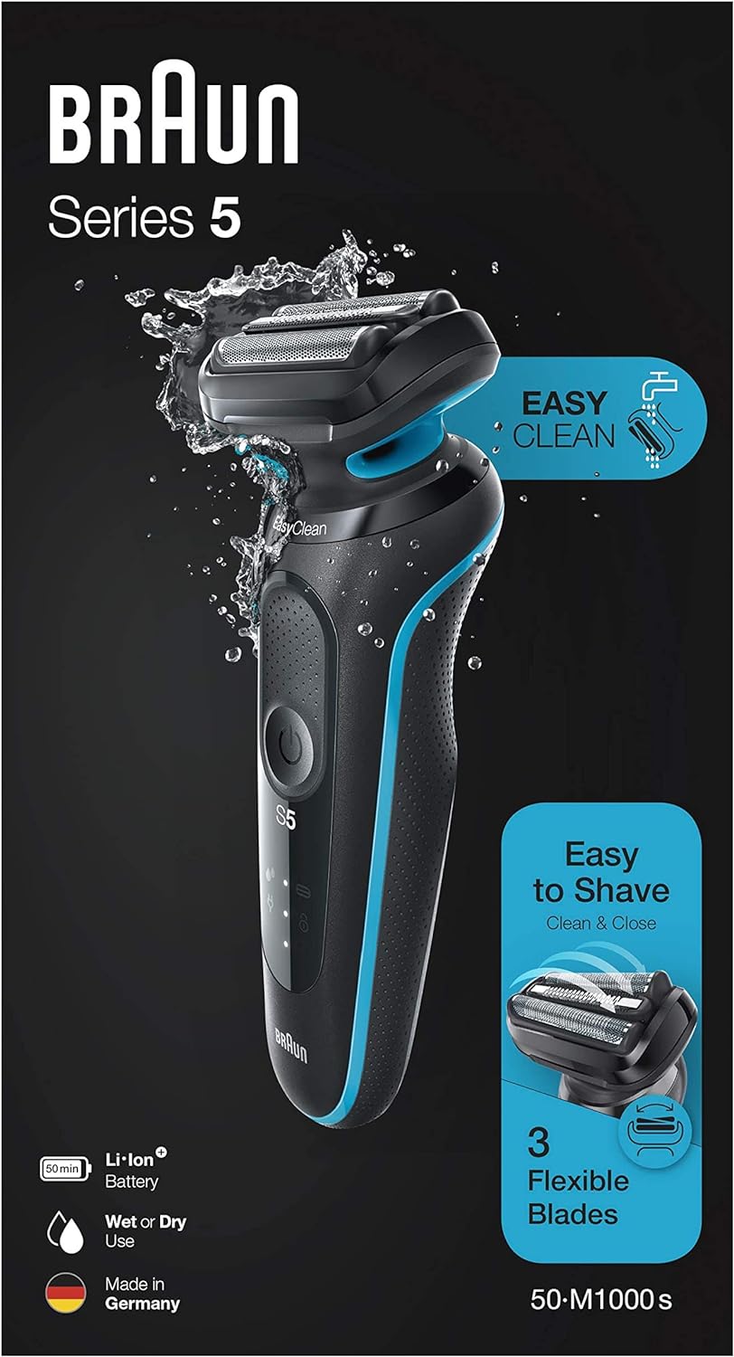Braun Series 5 50-M1000s Elektrorasierer schwarz/mintgrün, 5 50-M1000s