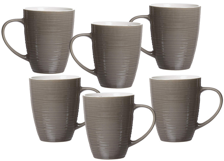 Ritzenhoff & Breker Kaffeebecher-Set Suomi, 6-teilig, je 310 ml, Taupe, Porzellan Kaffeebecher Taupe