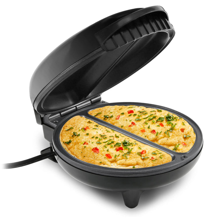Elite Gourmet EOM205 Antihaft-Omelette, Frittata, Snack-Taschenzubereiter, Dessertzubereiter, 2 einz