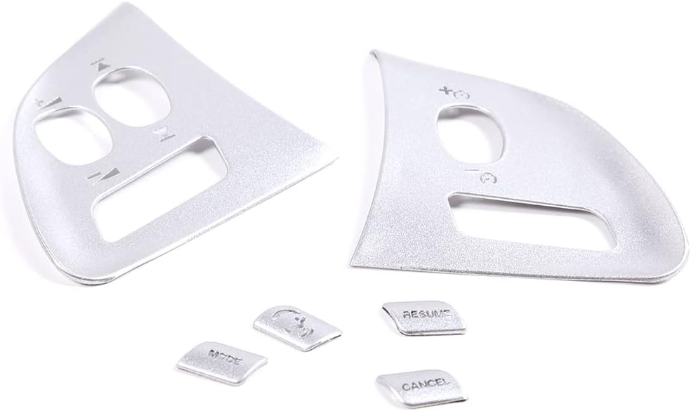 DIYUCAR Silber Car Styling Lenkrad Knopf Rahmen Abdeckungen Trim Aufkleber für Jaguar XF 2012-2015 A