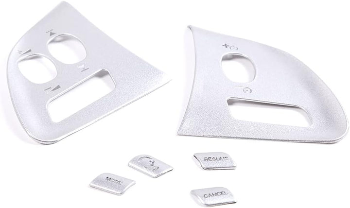 DIYUCAR Silber Car Styling Lenkrad Knopf Rahmen Abdeckungen Trim Aufkleber für Jaguar XF 2012-2015 A