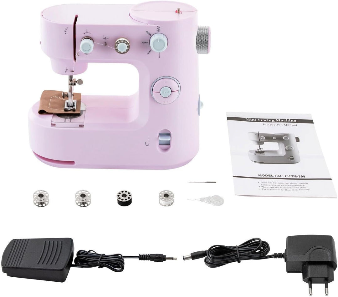 Elektrische Nähmaschinen Mini-Heimnähmaschine für DIY in Häusern Fabriken oder Geschäften (rose), Ro