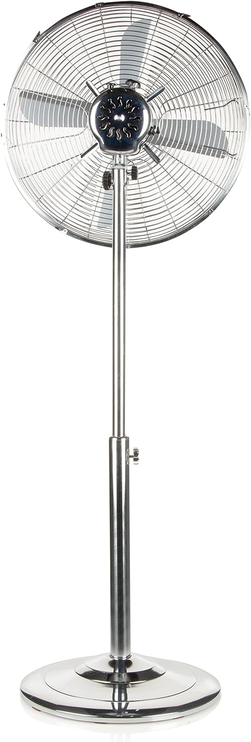 DOMO DO8132 Ventilator Stand 40 cm Chrom, 65 W, 230 V, Silberfarben