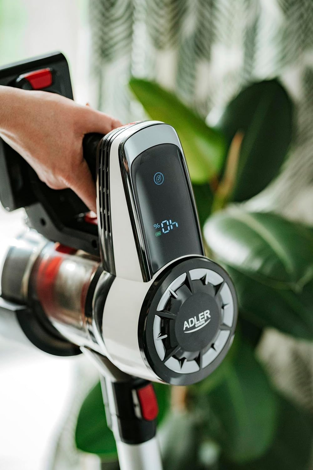 ADLER EUROPE - Akku Staubsauger Kabellos 350W - Akkustaubsauger Beutellos mit Rotierender Bodendüse