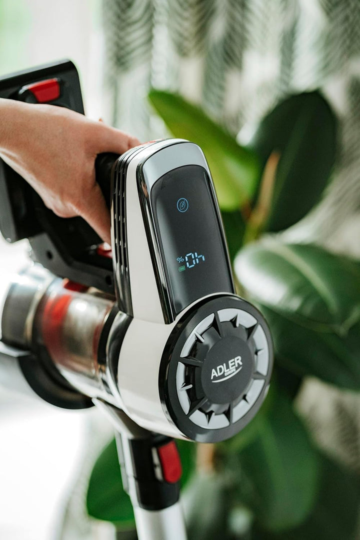 ADLER EUROPE - Akku Staubsauger Kabellos 350W - Akkustaubsauger Beutellos mit Rotierender Bodendüse