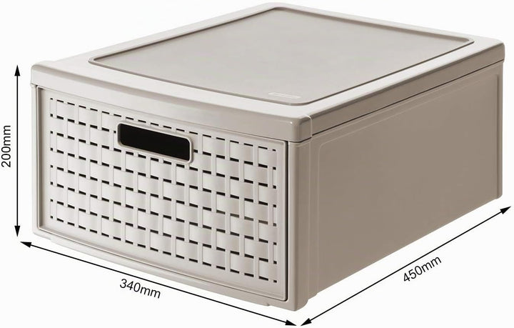 Rotho Country Schubladenbox 19.2l, Kunststoff, beige Beige 19.2l, Beige 19.2l