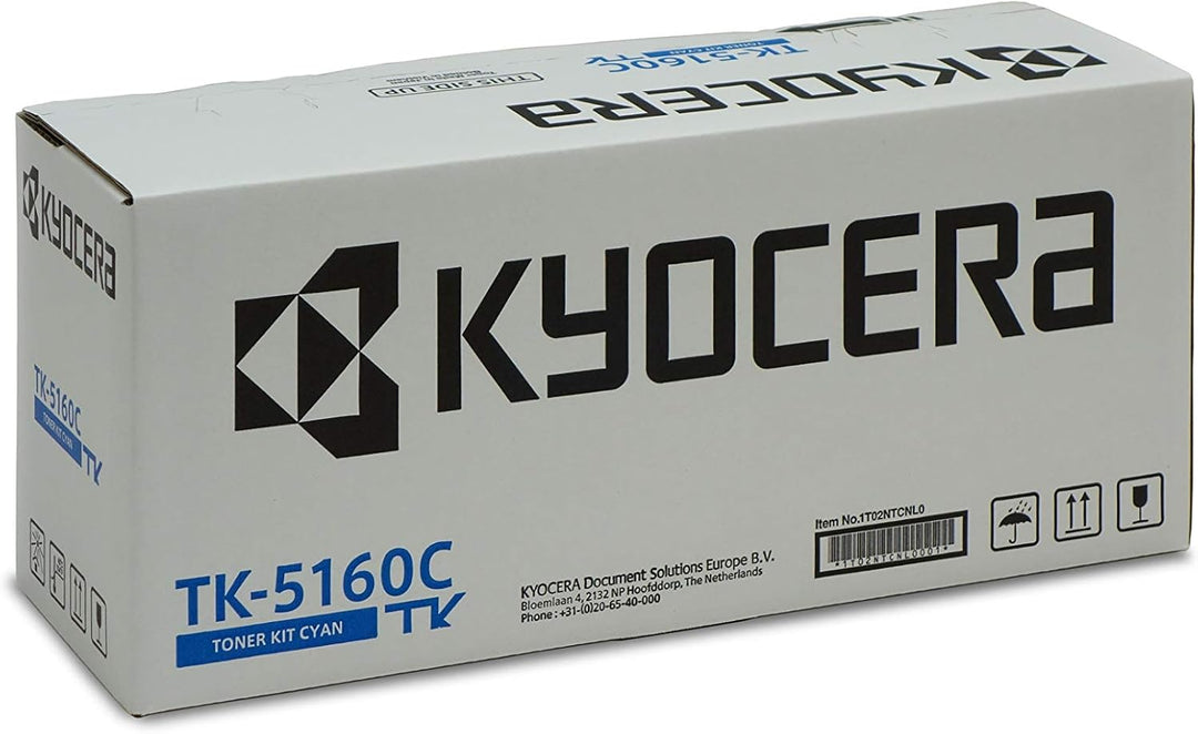 Kyocera TK-5160C Toner Cyan. Original Toner-Kartusche 1T02NSCNL0. Kompatibel für ECOSYS P7040CDN, gr