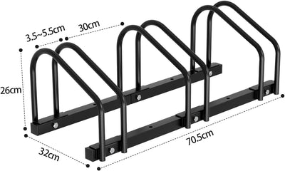 Randaco Fahrradständer für 3 Fahrräder, Mehrfachständer Abstellständer Fahrrad, Aufstellständer Bode