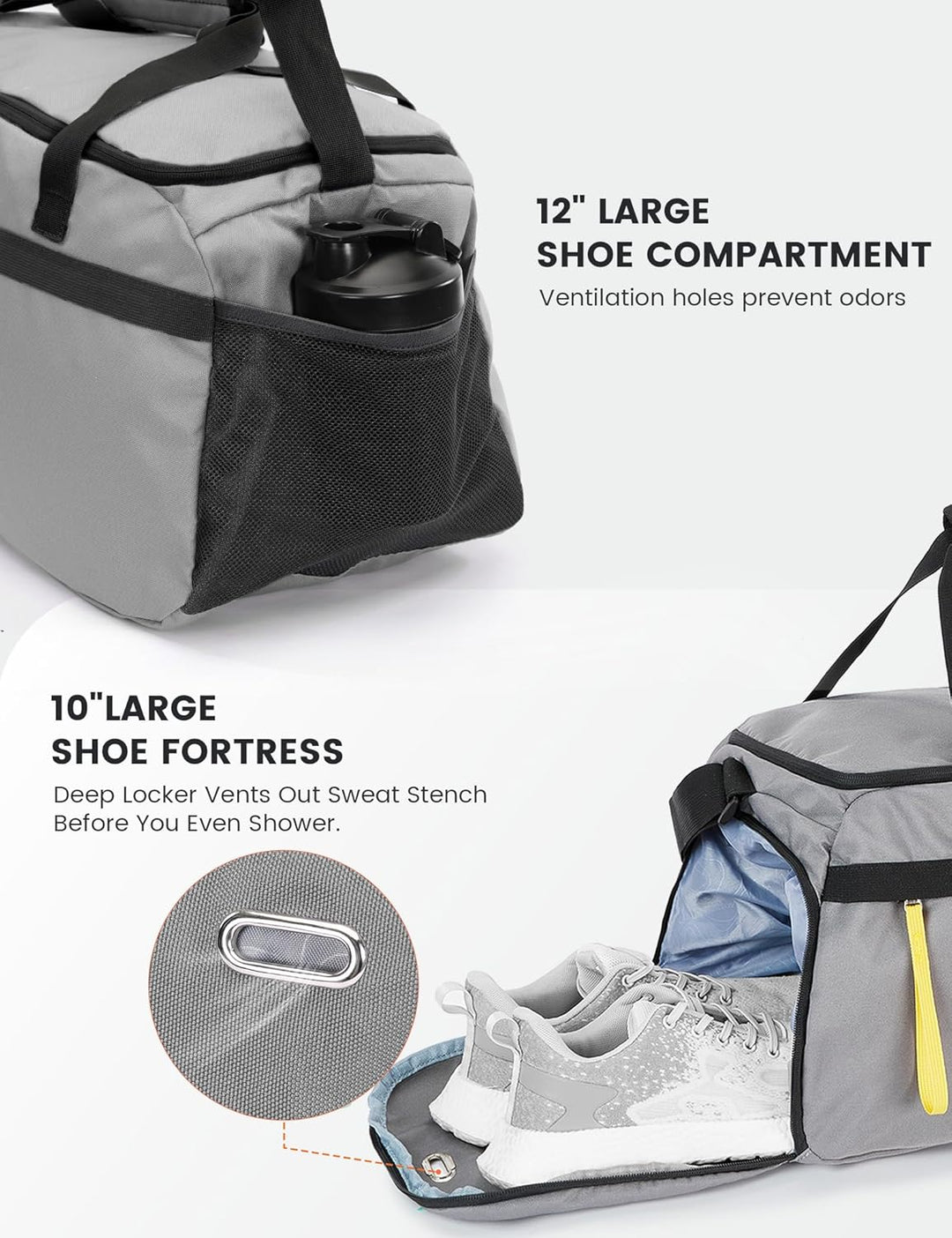 SKYSPER 35L Sporttasche & Reisetasche für Damen Und Herren - mit Schuhfach & Nassfach, Gym Bag & Tra