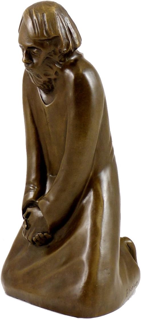 Moderne Kunst Skulptur - Bronzefigur - Der Zweifler (1931) - signiert - Ernst Barlach Figur - Güstro